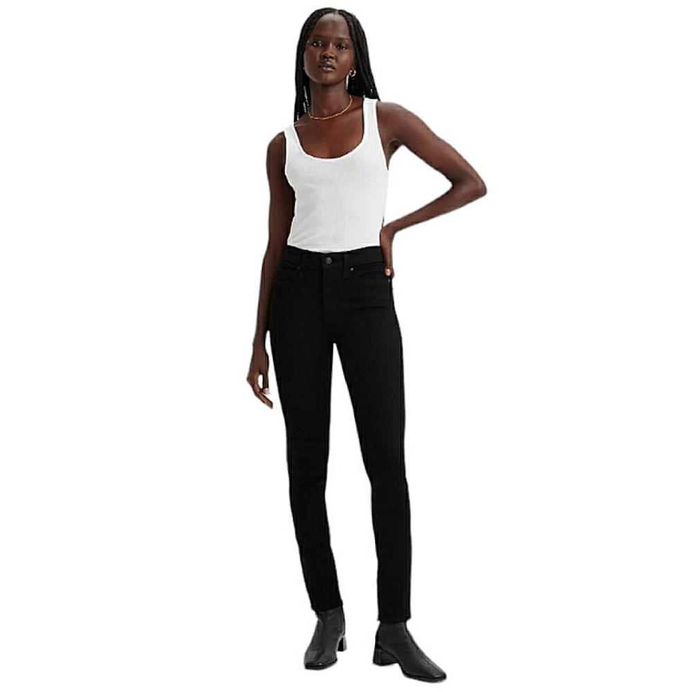 Levi's 311 Shaping Skinny Mid Rise Tummy Slimming Soft Black Denim Jeans 27